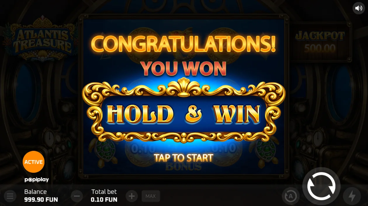 Atlantis Treasure Free Spins Bonus Round